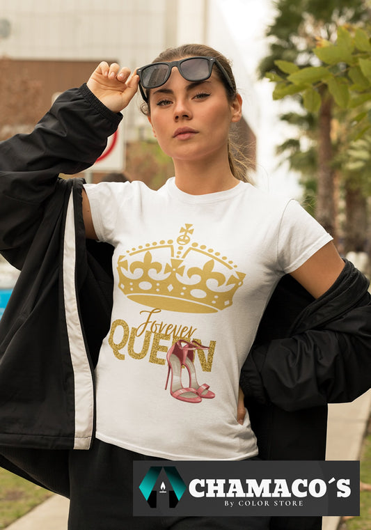 Camiseta queen forever para dama