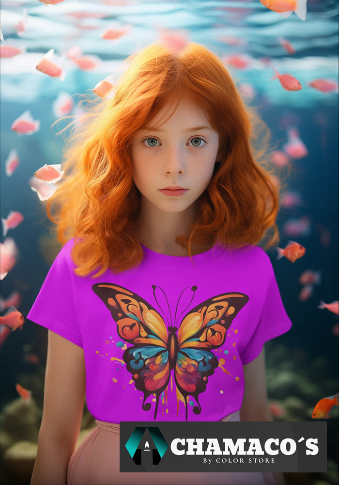 Camiseta mariposa para niña